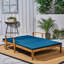 Chaise longue en bois - entièrement réglable, coussins à eau pour siège de piscine double et largeur réglable