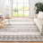 Jacques Hand Woven Wool/Cotton Striped Rug in Gray/Ivory-1670634187