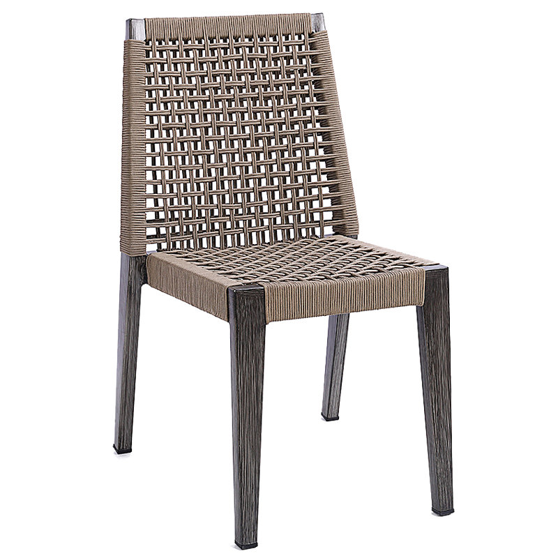 H&D Natural Stackable Rope Chair