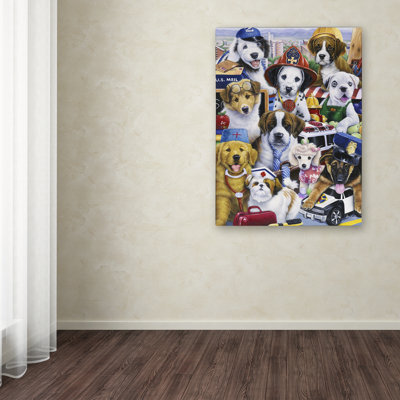 « working décoratif », impression sur toile tendue