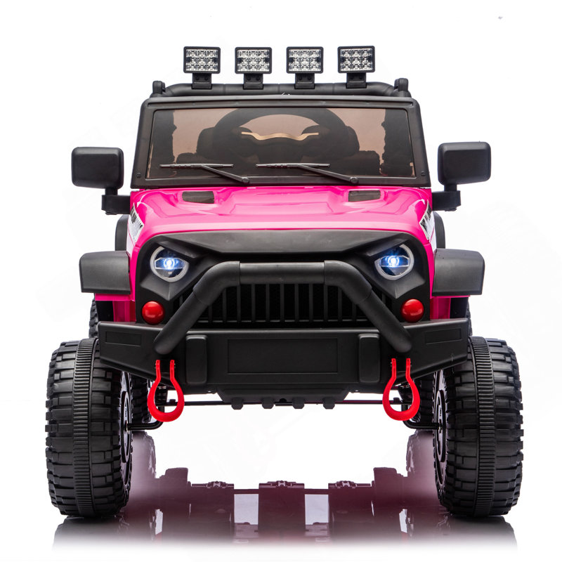 Voiture 24V avec télécommande pour les parents, moteur 400W, suspension à quatre roues, vitesse réglable, USB, MP3, musique, Bluetooth, grand écran, affichage électrique, poignée portative, ceinture de sécurité pour 3 ans et plus