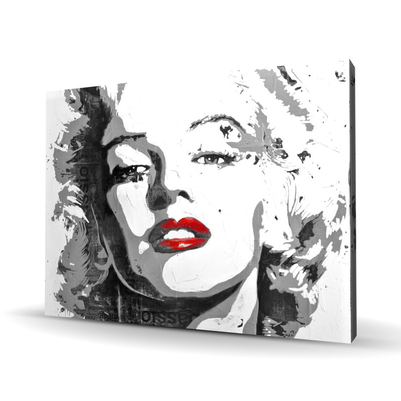 Marilyn Monroe, femme noire sur toile | Élégante décoration intérieure