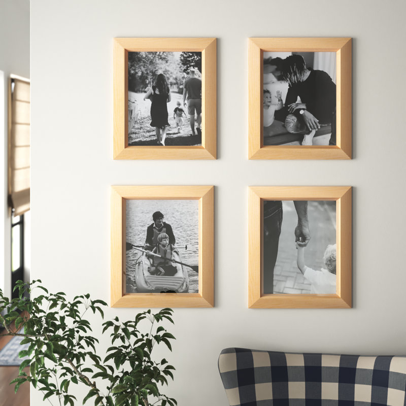 Daelan Beveled Picture Frame, Light Brown, 12" x 18"