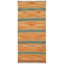 Tapis de couloir en laine noué à la main 3 pi 5 po x 7 pi 3 po orange / bleu / beige Hinojos