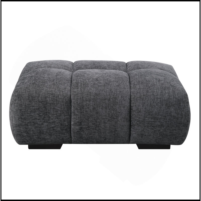 Repose-pieds confortable et élégant en chenille pour une utilisation polyvalente dans n'importe quel espace de vie