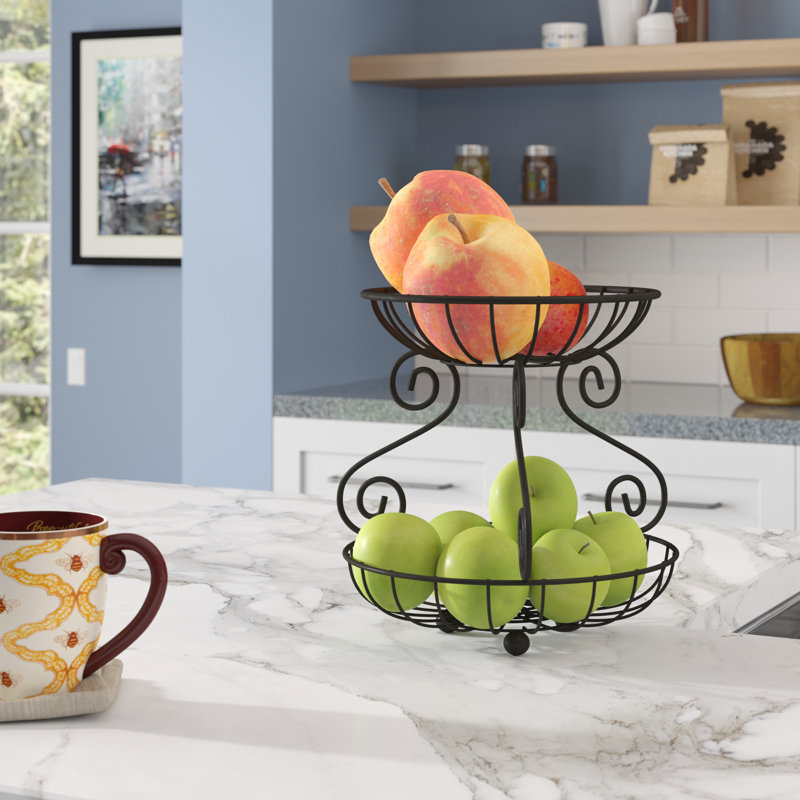 Fleur De Lis Living Jessica Stainless Steel Fruit Bowl