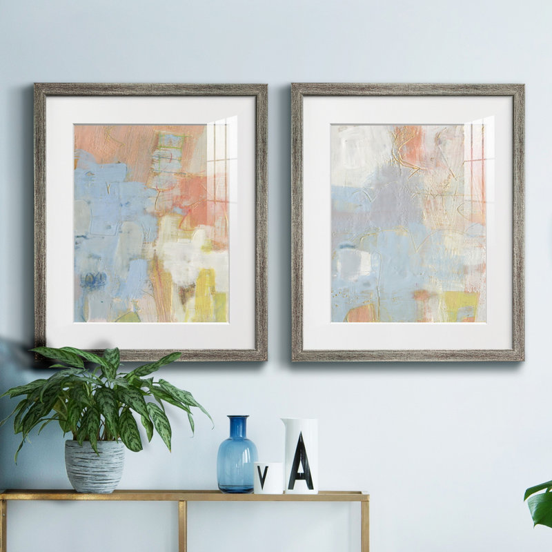 Cully I - Ensemble de 2 reproductions d'art sur toile encadrées