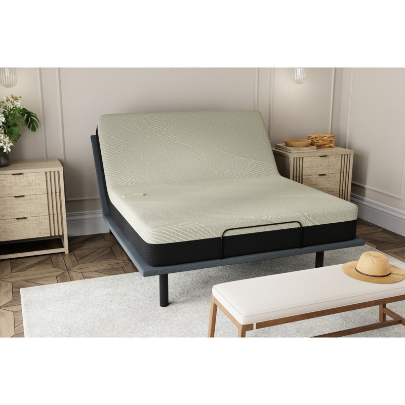 Matelas de 10 pouces très grand - mousse viscoélastique imprégnée de gel avec support 5 HD et couche douce pour un confort moyen, ferme, housse amovible de 2,5 po