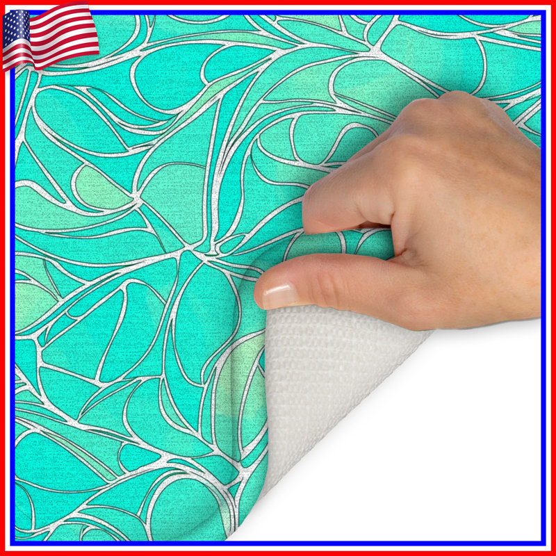Tapis de bain abstrait, L 34 po x L 21 po