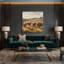 «Farm Grazing Cows», art mural sur toile brune-1725203220