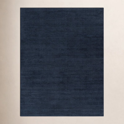 Crowe Wool Dark Blue Area Rug