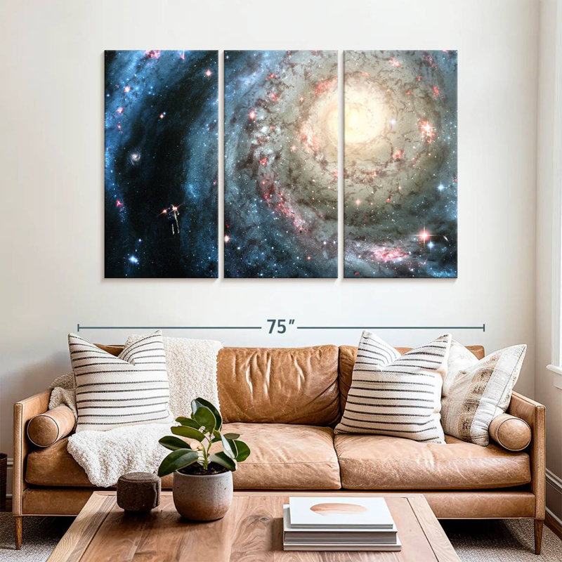 Oberle Astronaut And Galaxy, 42" H x 65" W