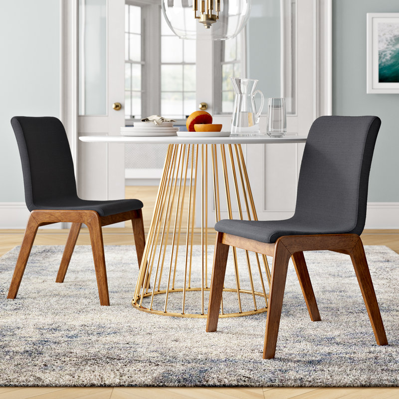 Nelda 18.5" Wide Dining Chair, Gris foncé