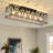 6 - Light 38.7" Crystal Rectangle Flush Mount-1929062665