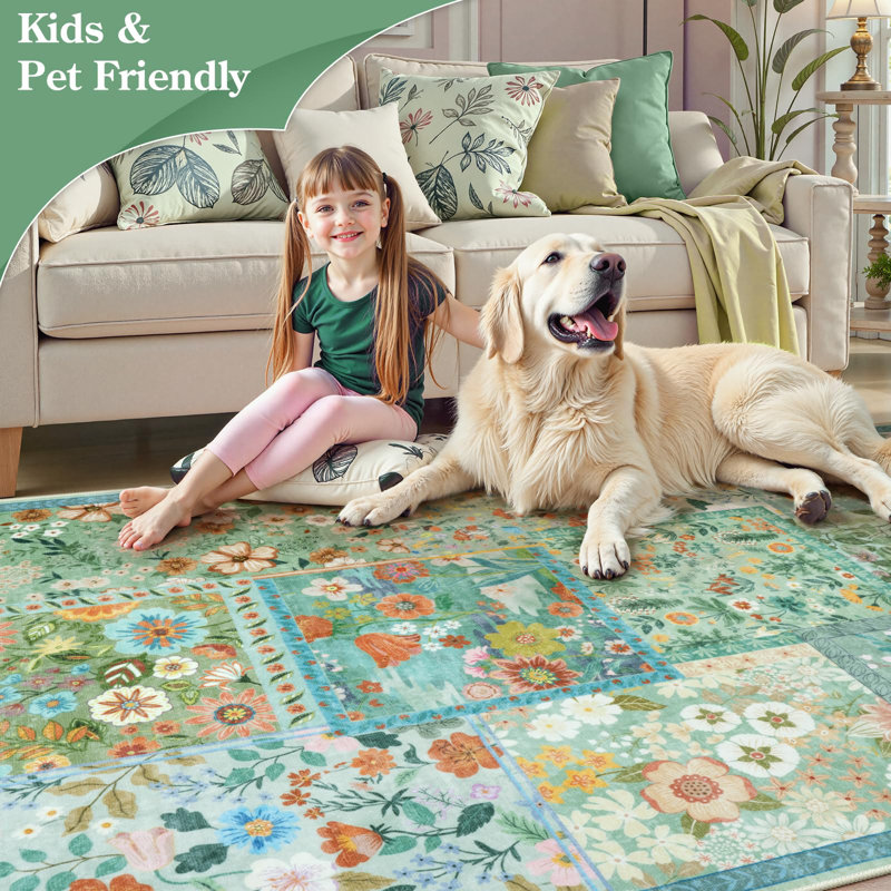 Tapis lavables à la machine Kaldi pour le bureau de la salle à manger, grand tapis pour chambre d'enfant