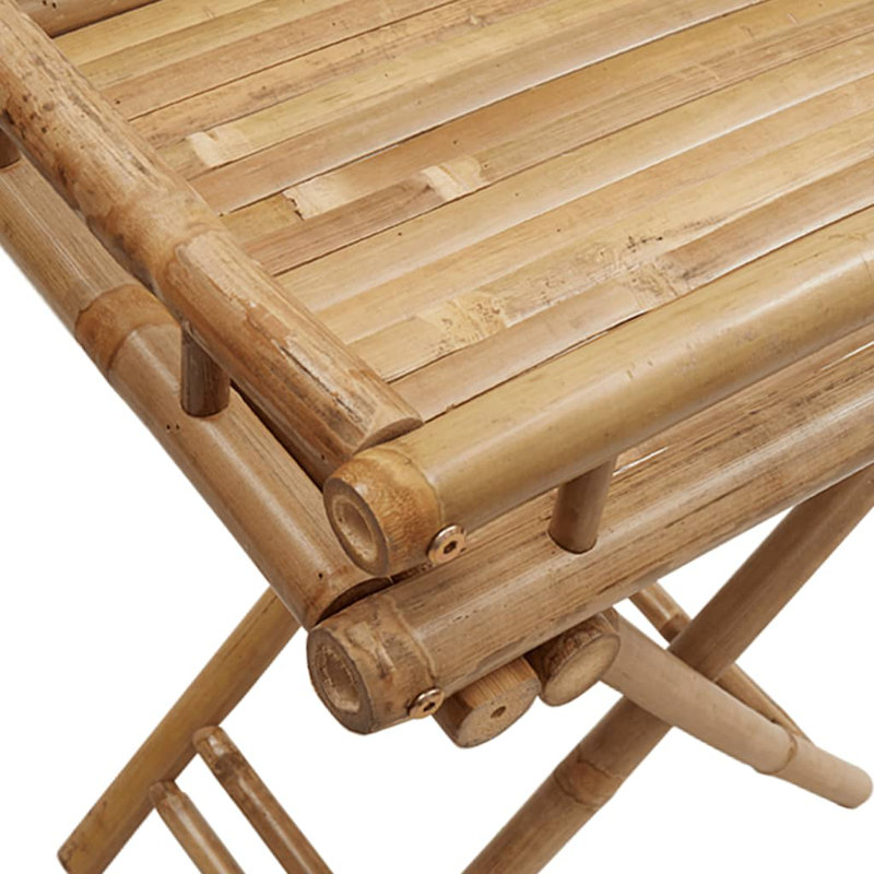 Natural Bamboo Folding Tray Table for Indoor/Outdoor Use