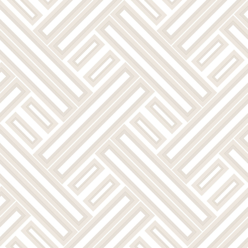 Geometrix 10m x 52.8cm Satin Wallpaper Roll, Beige
