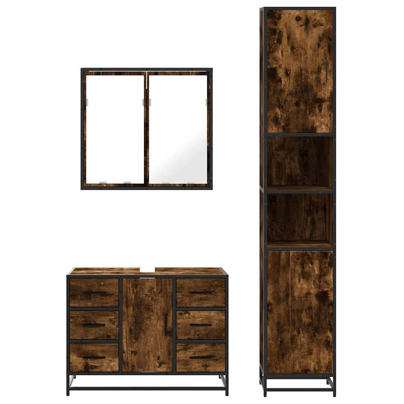 Anaeli Bathroom Furniture Suite, Dark Wood