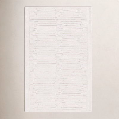 Elona Ivory Hand-Tufted Abstract Wool Rug