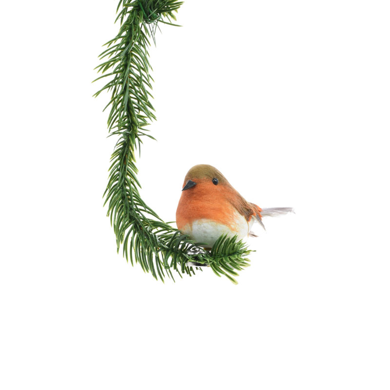 Ornement en forme de pince pour petit oiseau brun (paquet de 12), Brun