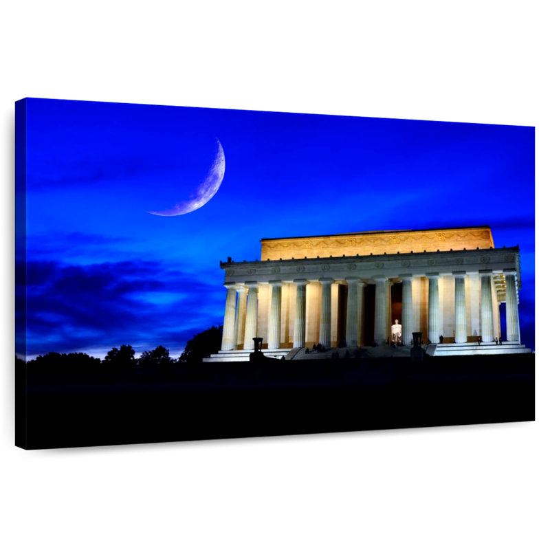 Lilie Lincoln Memorial la nuit, H 8 po x l 12 po