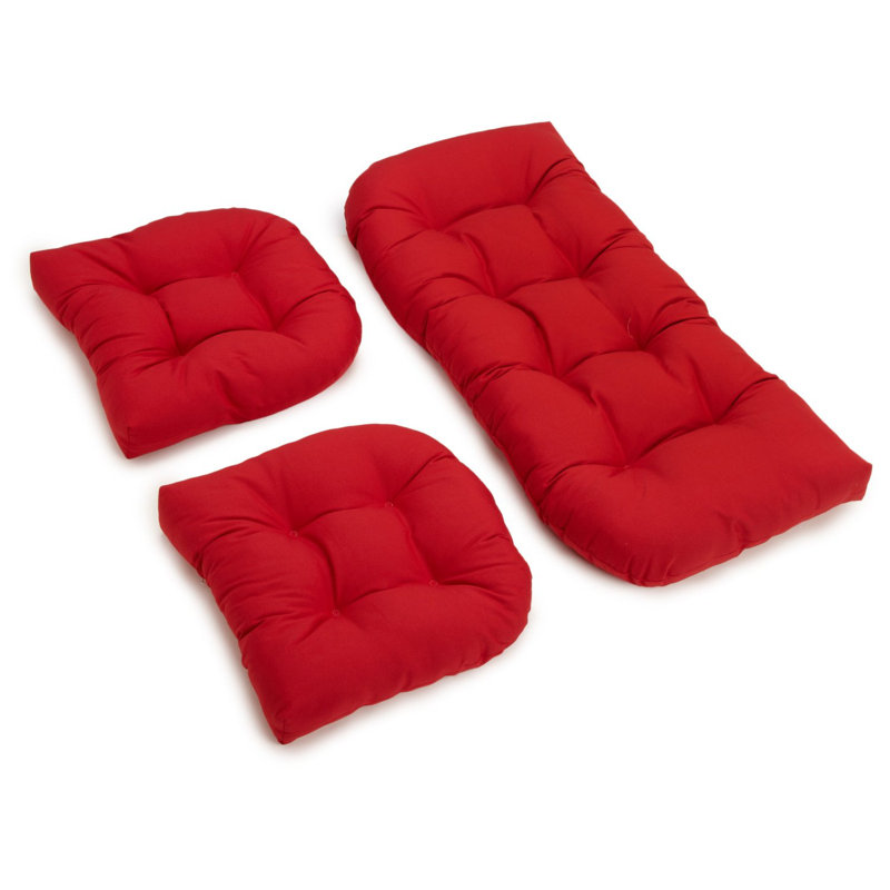 Coussin de siège de causeuse d'intérieur 5 po, Rouge