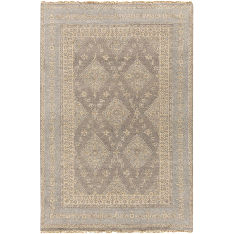 Jade Hand Knotted Wool Oriental Area Rug, Rectangle 2' x 3'