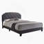 Grand lit tapissier gris