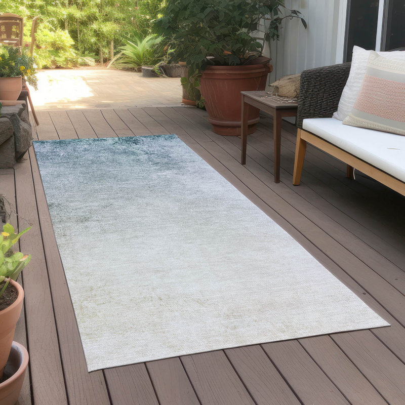 Karter Washable Abstract Indoor / Outdoor Rug, Runner 2'3" x 7'6"