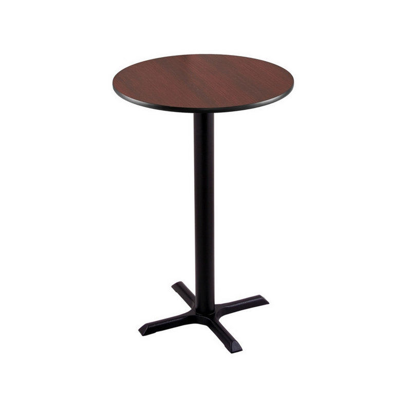 Black Round Counter Height Table with Steel Base