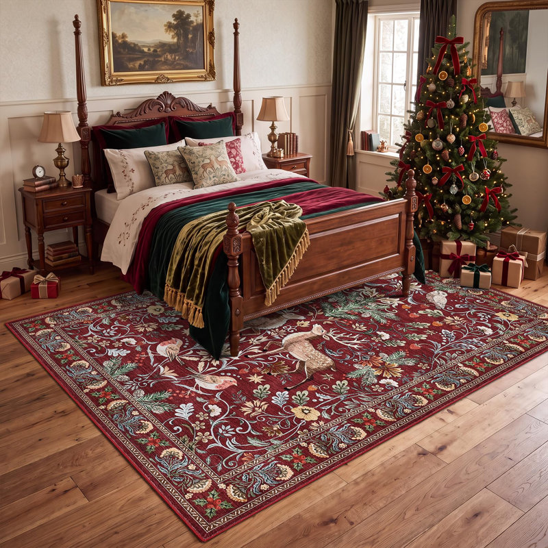 Rectangle Animal Print Washable Area Rug, 140*200cm