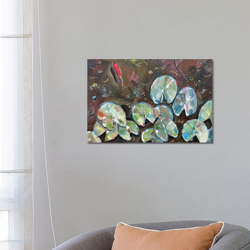 Japanese Pond With Koi Fish by Victoria Sukhasyan - Gallery-Wrapped Canvas Giclée on Canvas, No Frame