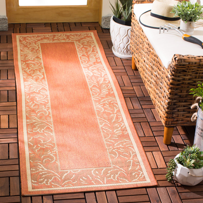 Tapis d'intérieur / extérieur à fleurs Herefordshire Performance, Tapis de couloir 2 pi 3 po x 6 pi 7 po