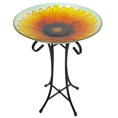Sunflower Birdbath