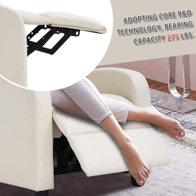 Single Recliner Sofa Massage Recliner Chair Living Room Sofa Reading Chair Home Theater Seating by Ebern Designs