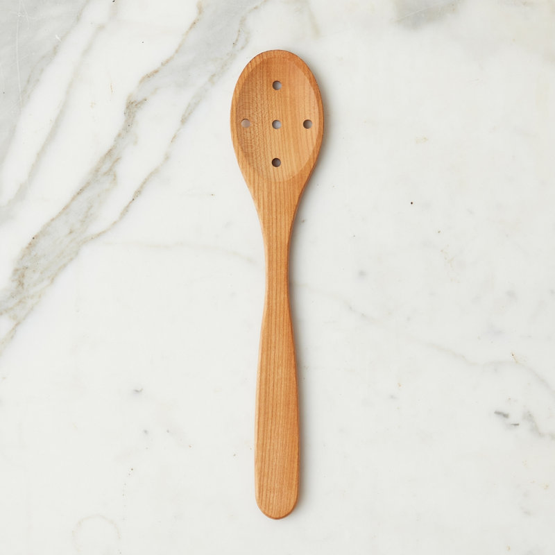 Euro Slotted Spoon, Cherrywood