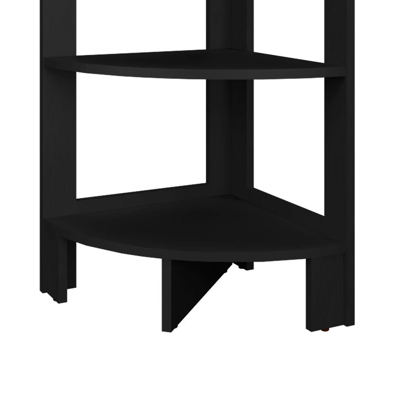 Armoire de coin 3 tablettes, (3 tablettes) H 32,29 po x l 15,56 po x P 15,2 po, Noir