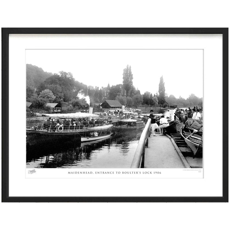 Maidenhead, Entrance To Boulter's Lock 1906 by Francis Frith - Single Picture Frame Print, 28cm H x 36cm W x 2.3cm D