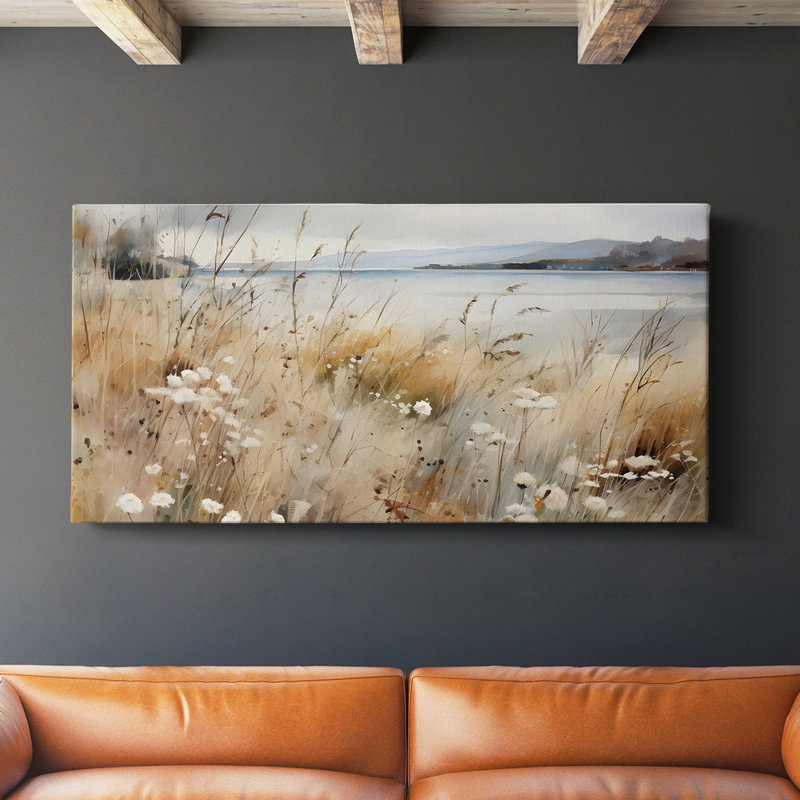 Série paysage - M XXII - Toile tendue avec châssis - Prêt à accrocher, H 24 po x l 48 po