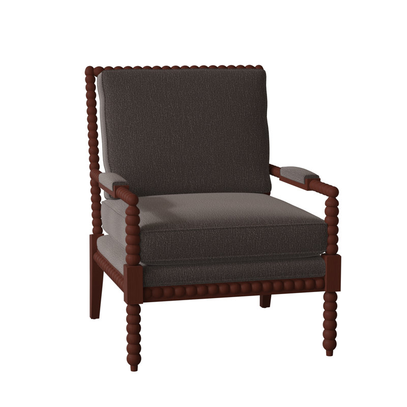 Keaton Upholstered Armchair, Craftwood 45 Dark Gray Performance Chenille, Cashmere