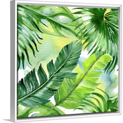 «Exotic Tropical Hawaiian Palm Tree Leaves», art mural sur toile