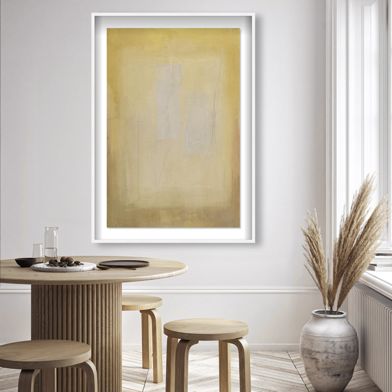 Golden Haze Print by Oliver Gal, 55.5" H x 37.5" W, White Shadowbox