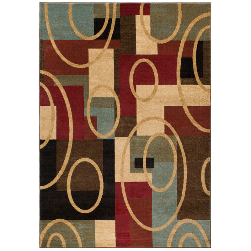 Charney Abstract Indoor Rug, Rectangle 5'3" x 7'7"
