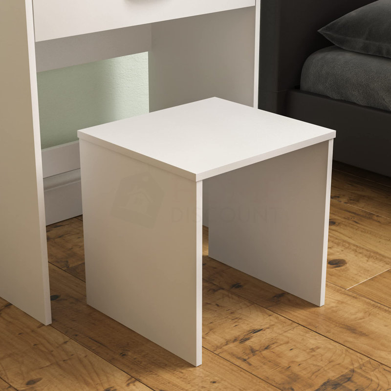 Elanora Dressing Table with Mirror, White
