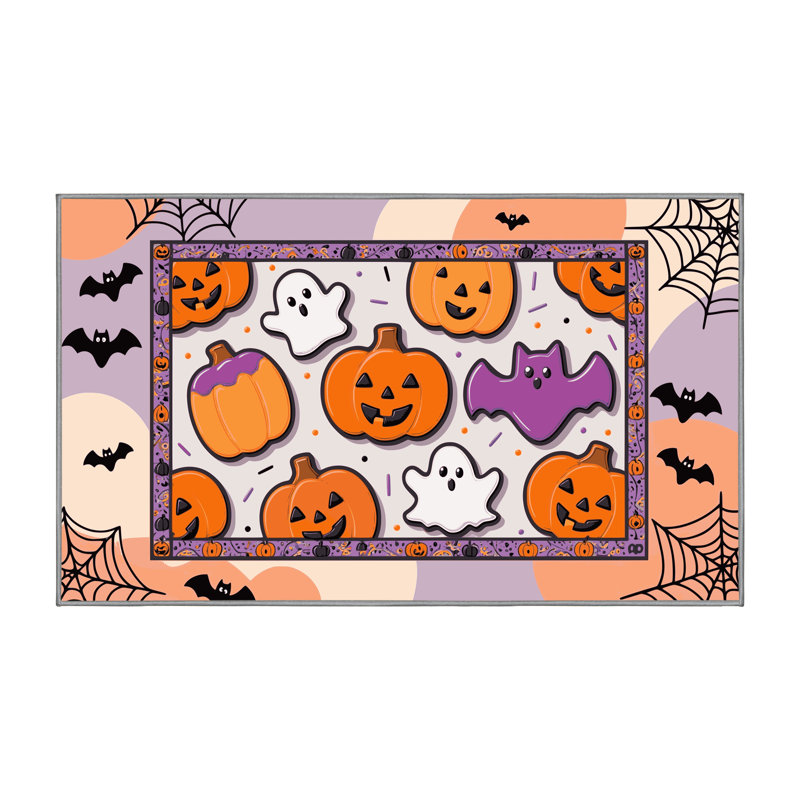 Tapis de vacances d'Halloween The Holiday Aisle®, Rectangle de 5 pi x 8 pi