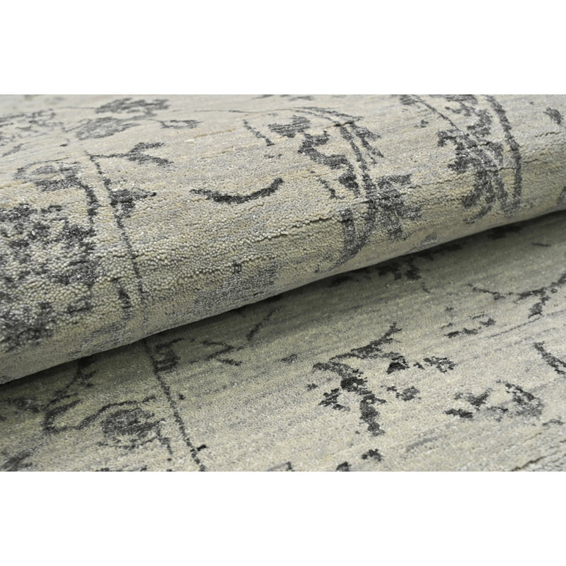 One-of-a-Kind Runner 2'6" x 12' Area Rug in Silver/Black
