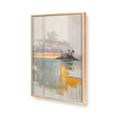 Golden Waves at Sunset III Print
