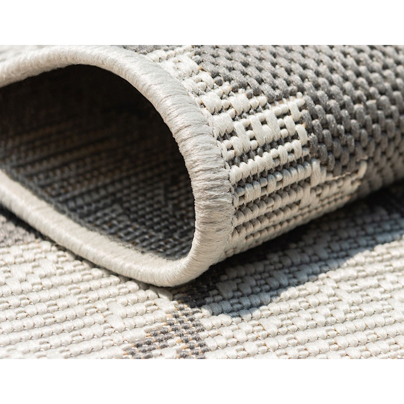 Outdoor Veranda Area Rug Pebble Color, Rectangle 7' x 10'