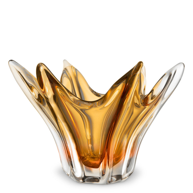 Sutter Handmade Glass Decorative Bowl, Yellow