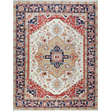 Hand Knotted Wool Geometric Area Rug